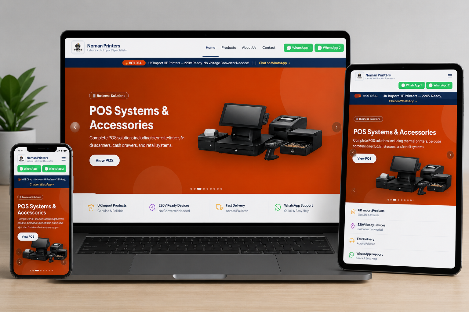 Noman Printers - Lahore Printing Services Website